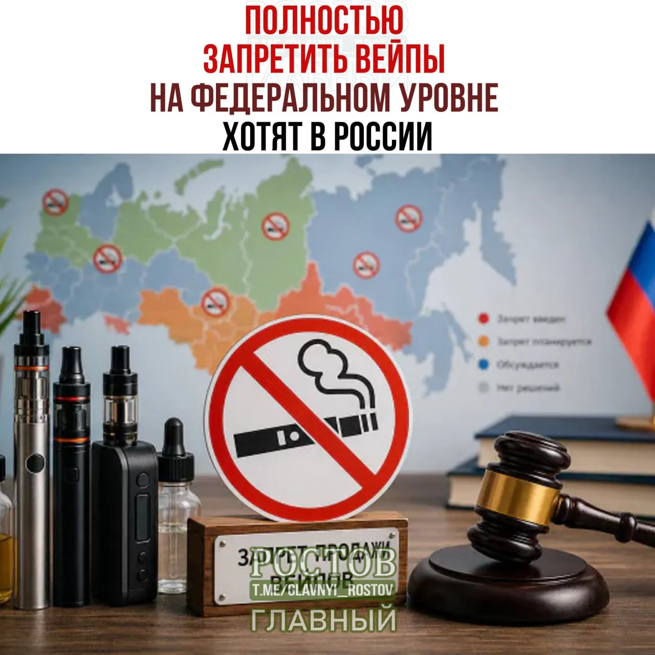 Предложение запретить производство и продажу электронных сигарет на всей территории страны обсуждают в правительственных кругах; регионы могут вводить локальные ограничения, федеральный запрет пока не принят.