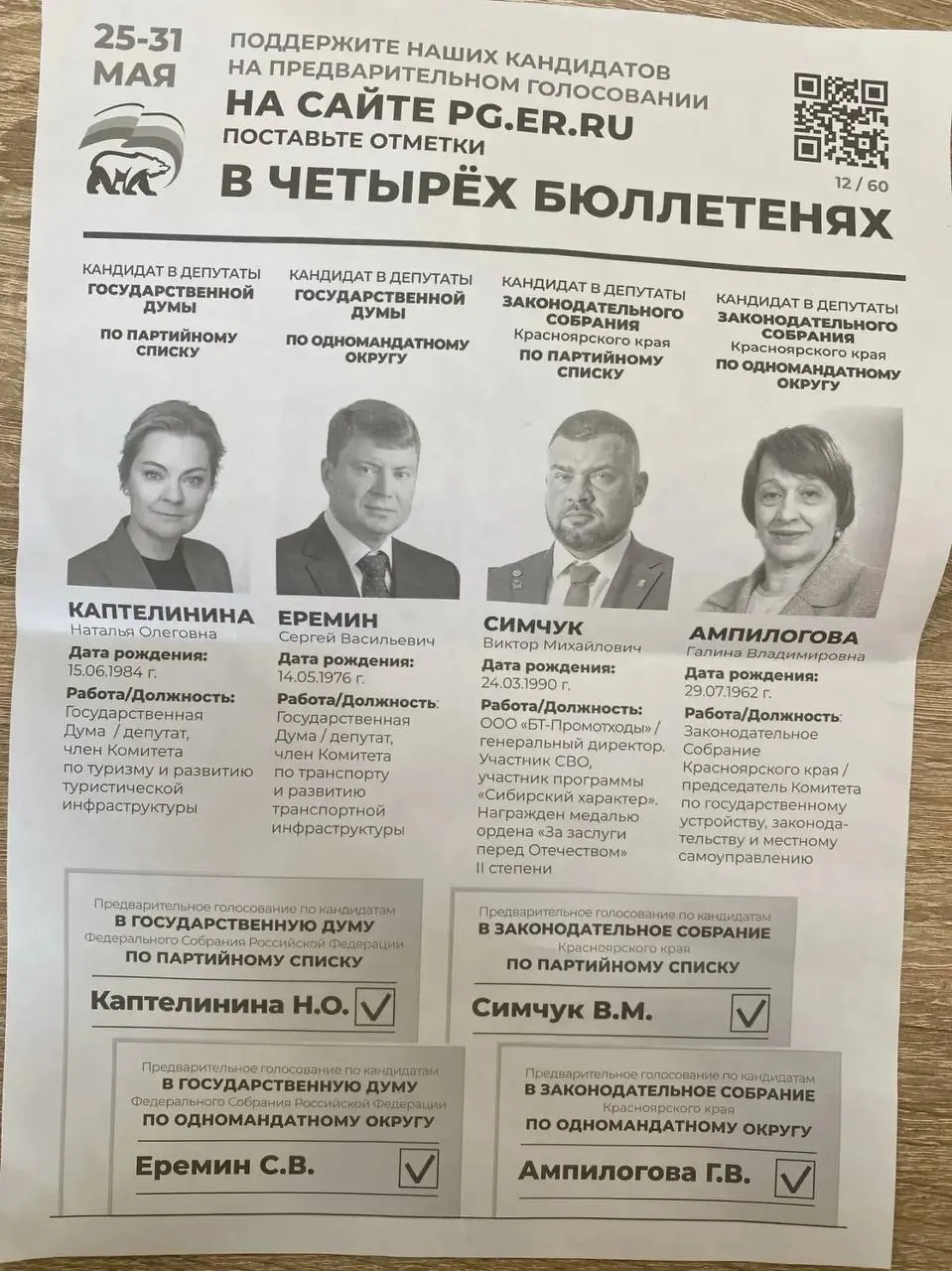 По сообщениям, администрации в Красноярском крае и нескольких других регионах рассылают предприятиям указания участвовать в праймериз «ЕР» и поддерживать конкретных кандидатов перед выборами в Госдуму и заксобрания.