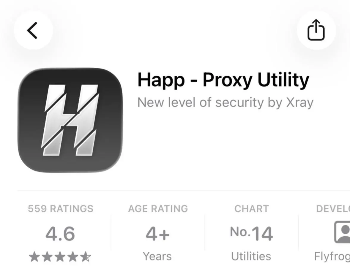 Из российского сегмента магазина Apple исчезла утилита Happ — Proxy Utility Plus для обхода интернет-блокировок. При попытке открыть ссылку пользователи из РФ получают сообщение о недоступности в регионе.