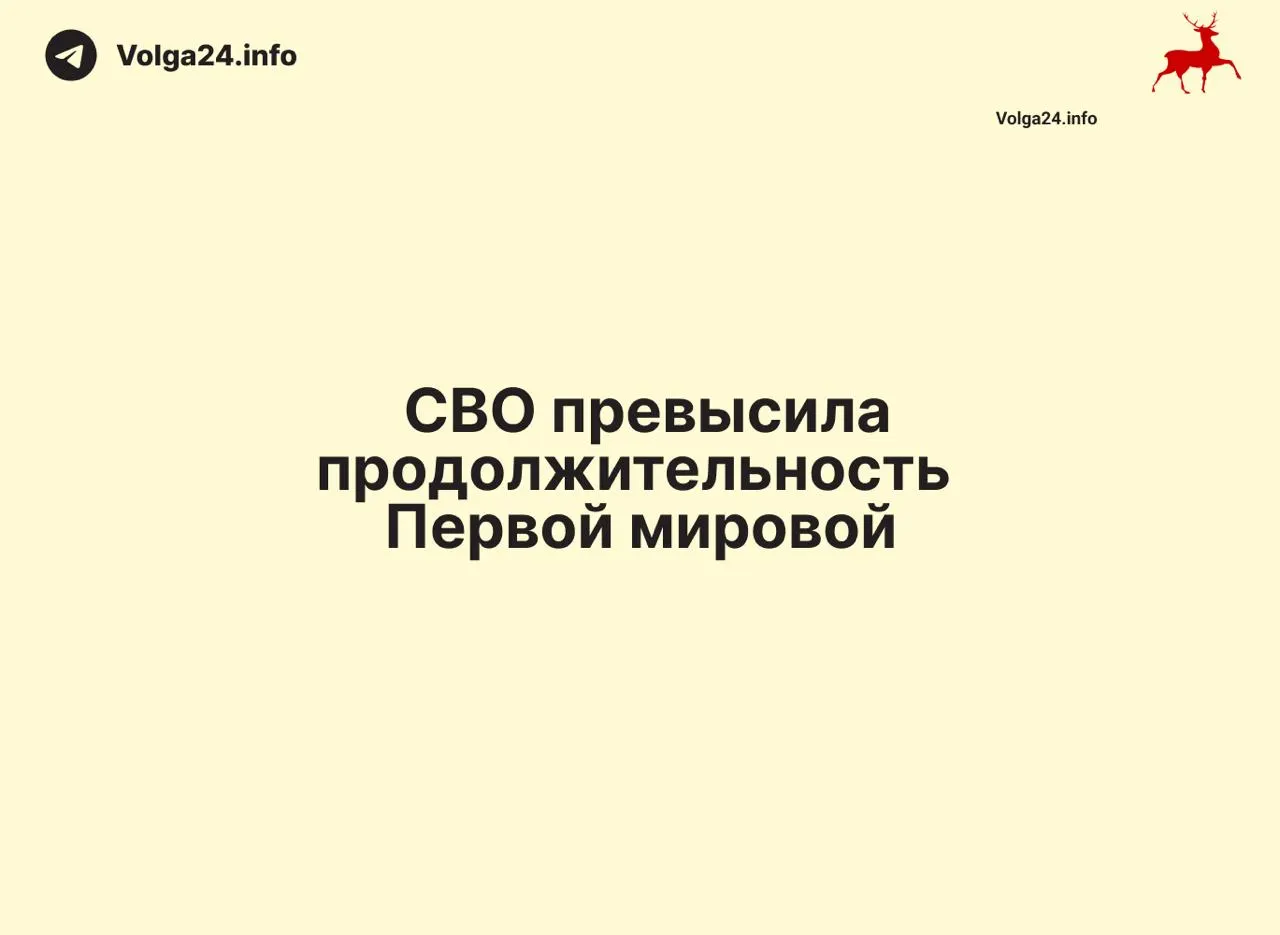 С 24 февраля 2022 года конфликт длится 1569 дней — на один день дольше Первой мировой войны (1568 дней), что делает его одним из самых затяжных в современной истории России.