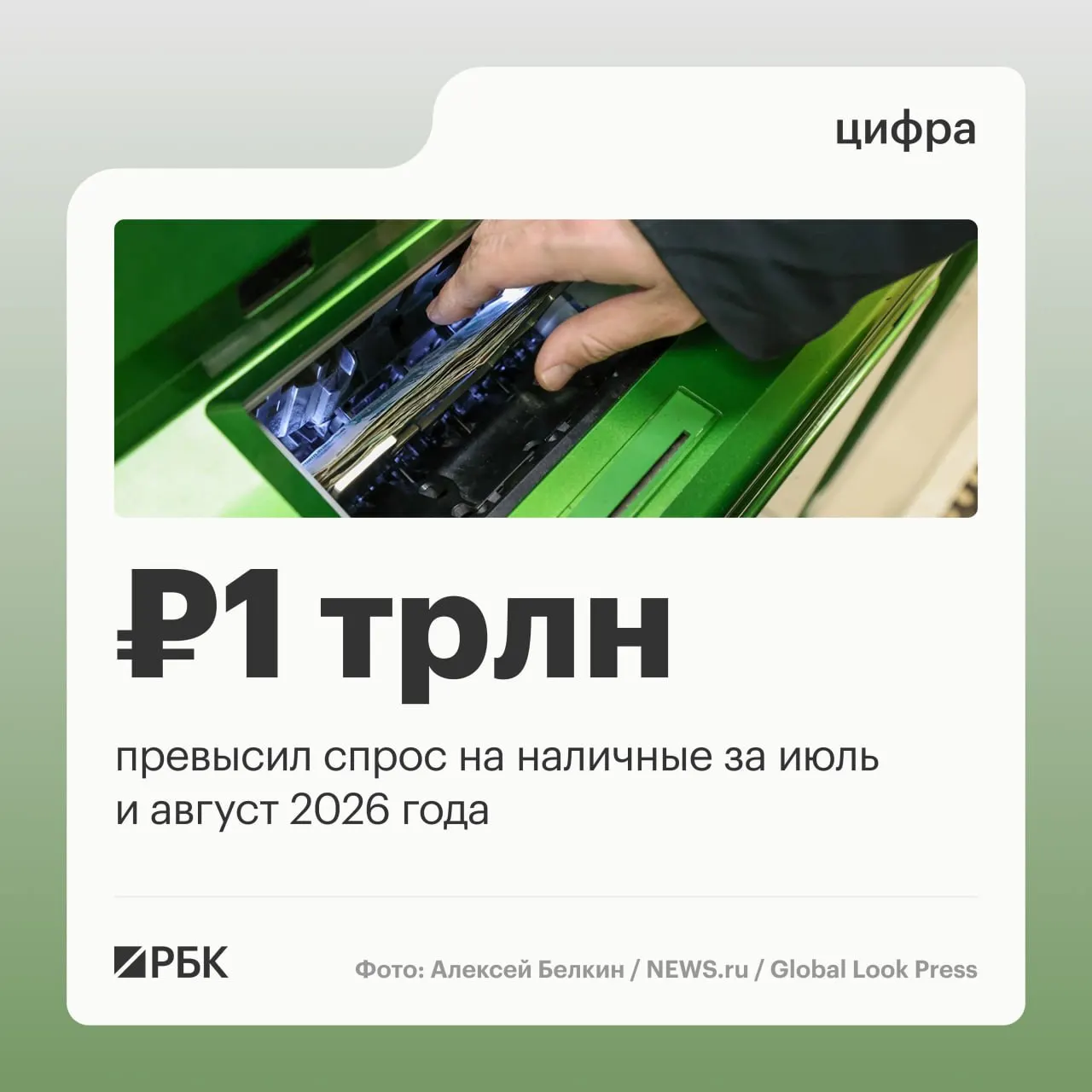 В августе наличные в обращении выросли на 443 млрд ₽; за год объём наличности достиг примерно 2,5 трлн ₽, рост сохраняется с марта.