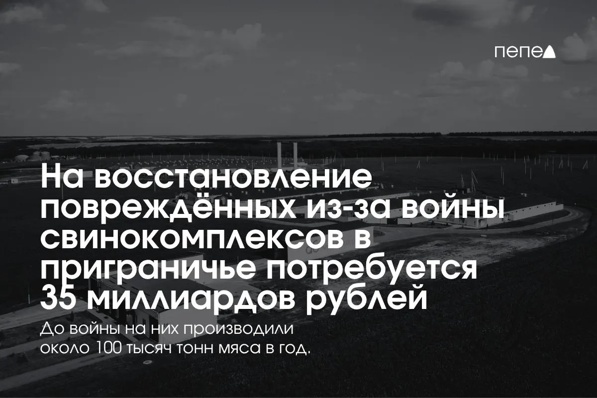 На безопасность объектов и возобновление производства потребуется 35 млрд рублей; пострадавшие регионы — Белгородская, Курская и Брянская области.